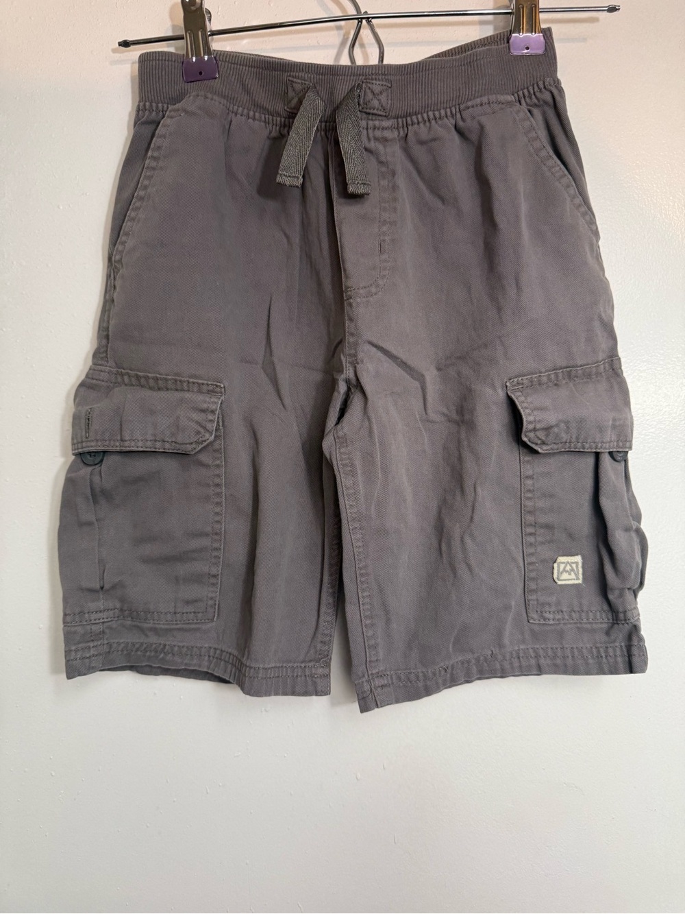 Avalanche boys Gray Cargo Shorts with Drawstring Waistband